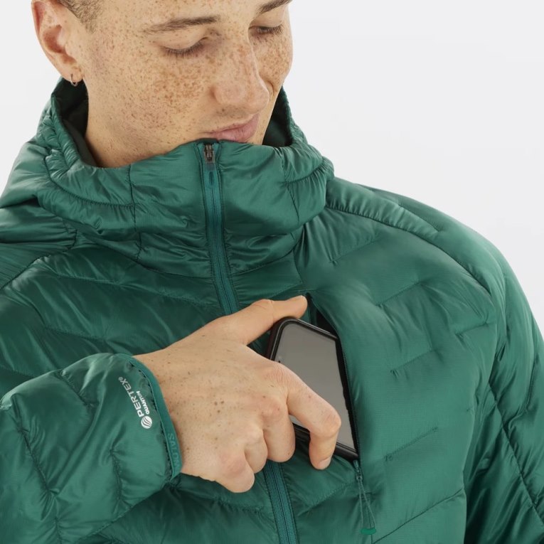 Green Salomon Outline Primaloft Men's Insulated Jackets | IE BX0861